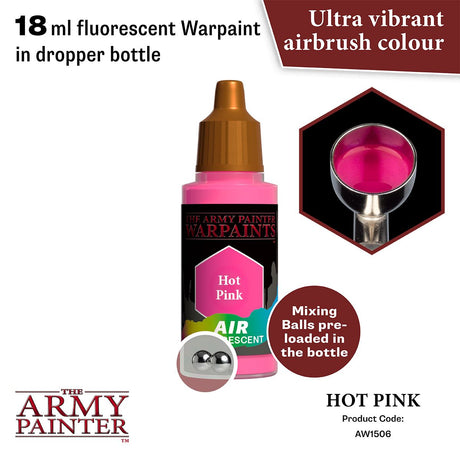 Army Painter Metallics - Air Hot Pink Fluo Acrylic Paint 18ml