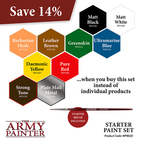 Army Painter Paint Set - Warpaints Starter Paint Set