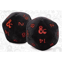 Ultra Pro: UP18356 D&D Jumbo D20 Dice Plush Black and Red