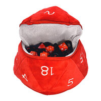 Ultra Pro: UP18398 D&D D20 Plush Red and White Dice Bag