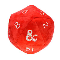 Ultra Pro: UP18399 D&D Jumbo D20 Dice Plush Red and White