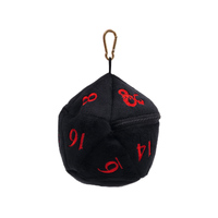 Ultra Pro: UP18786 D&D D20 Plush Black and Red Dice Bag