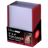 Ultra Pro: UP81159 3" X 4" Red Border Toploader 25ct