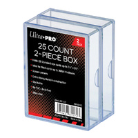 Ultra Pro: UP81172 2-Piece 25 Count Clear Card Storage Box - 2 Pack