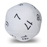 Ultra Pro: UP84949 Jumbo D20 Dice Plush White and Black