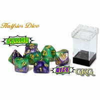 Halfsies Dice - Gamma Dice with Upgraded Dice Case