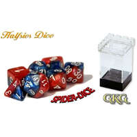 Halfsies Dice - Spider Dice with Upgraded Dice Case