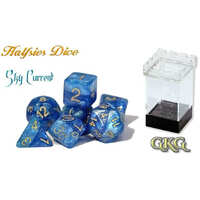 Halfsies Dice - Sky Current with Upgraded Dice Case