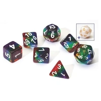 Sirius Dice - Rainbow Transparent Layered Resin  Dice Set 7