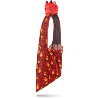 Tee Turtle - Plushie Tote Bag - Dark Red Tabletop Gaming Tote Bag and Red Dragon Plushie