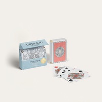 Grimaud Pack °201 : Deck of 54 cards for bridge and poker - coral red card back. English Indices.