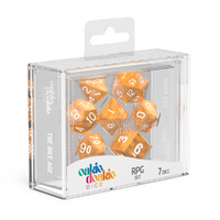 Oakie Doakie: Dice – RPG Set Marble – Orange (7)