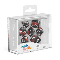 Oakie Doakie: Dice – RPG Set Glow in the Dark – Lava (7)