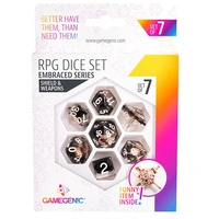 Gamegenic Embraced Series - Shield & Weapons - RPG Dice Set (7pcs)