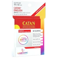 Gamegenic Matte Board Game Sleeves - Size Code RED - Catan English (56mm x 82mm) (50 Sleeves Per Pack)