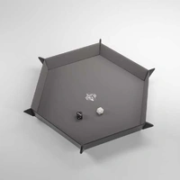 Gamegenic Magnetic Dice Tray Hexagonal Black/Gray