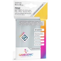 Gamegenic Prime Retro Sleeves - Size Code RETRO GREY - (66.5mm x 94mm) (50 Sleeves Per Pack)