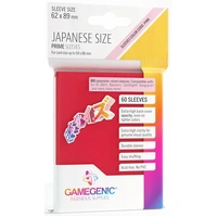 Gamegenic Prime Japanese Sized Sleeves - Size Code PINK - Sleeve Colour Red (62mm x 89mm) (60 Sleeves Per Pack)