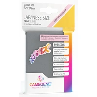 Gamegenic Prime Japanese Sized Sleeves - Size Code PINK - Sleeve Colour Dark Gray (62mm x 89mm) (60 Sleeves Per Pack)