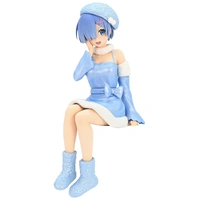 Rezero Starting Life In Another World Noodle Stopper Figure Rem Snow Princess Pearl Color Version