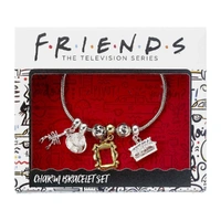 Friends Silver Plated Charm Bracelet with 4 Charms