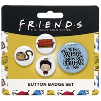 Friends Button Badge Set of 4 Ross