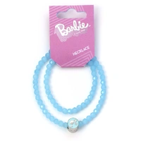 Barbie Necklace with round Barbie Silhouette Pendant Blue Bead