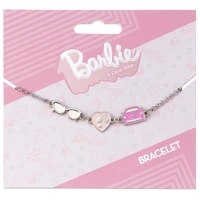 Barbie Charm Bracelet with Three Enamelled Classic Charms (Silhouette, Glasses & Corvette)