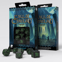 Q Workshop - Call Of Cthulhu Black & Green Dice Set 7