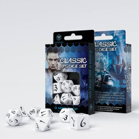 Q Workshop - Classic RPG White & Black Dice Set 7