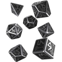 Q Workshop - Dwarven Metal & Black Dice Set 7