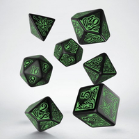 Q Workshop - Call Of Cthulhu 7th Edition Black & Green Dice Set 7