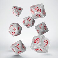 Q Workshop - Classic RPG Dice Pearl & Red Set 7