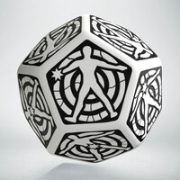 Q Workshop - D12 Hit Location White & Black Die