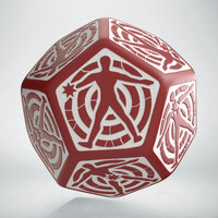 Q Workshop - D12 Hit Location Red & White Die