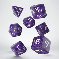 Q Workshop - Classic RPG Lavender & White Dice Set 7