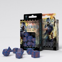 Q Workshop - Wizard Dark-Blue & Orange Dice Set 7