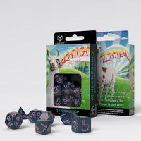 Sparkling Llama Dice Set - Blue & Pink