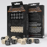 D6 Dice Fortress Compact D6 Black and Beige (20 Dice in Display)