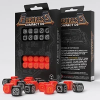 D6 Dice Fortress Compact D6 Black and Red (20 Dice in Display)