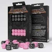 D6 Dice Fortress Compact D6 Black and Pink (20 Dice in Display)