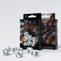 Q Workshop - Dragon White & Black Dice Set 7