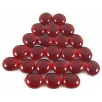 Gaming Stones Crystal Red Glass Stone (Qty 40) in 5 1/2" Tube