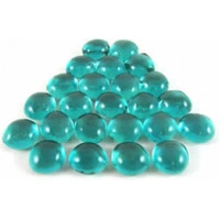 Gaming Stones Crystal Teal Glass Stones (Qty 40) in 5 1/2" Tube