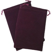 Dice Bag Suedecloth Small Burgundy