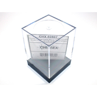 CHX 02807 Empty Crystal Display Box (L) Clear w/Black Lid