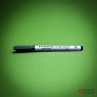 CHX 03159 Water Soluble Single Black Marker Medium-Tip