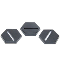 CHX 08606S 25mm Slotted Hex Base Black (1) for Miniatures