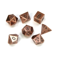 Chessex D7-Die Set Metal Polyhedral Copper 7-Die Set