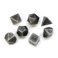 Chessex D7-Die Set Metal Polyhedral Dark Metal 7-Die Set